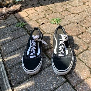 black and white vans size women’s 8